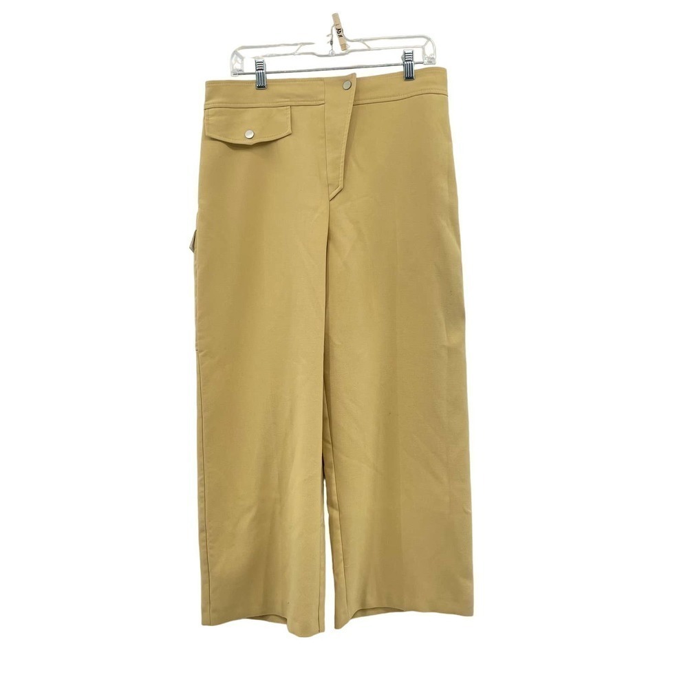 TopShop Women's Yellow Tan Crop Dress Pants